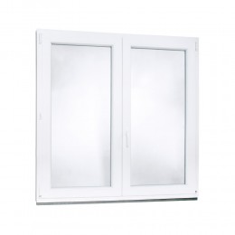 Dvoukřídlé Plastové okno | 130 x 130 cm (1300 x 1300 mm) | bílé |otevíravé i sklopné | pravé