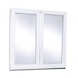 Dvoukřídlé Plastové okno | 130 x 130 cm (1300 x 1300 mm) | bílé |otevíravé i sklopné | pravé