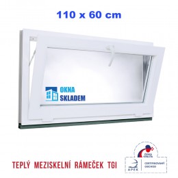 Plastové okno | 110 x 60 cm (1100 x 600 mm) | bílé | sklopné